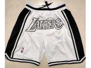 Los Angeles Lakers Just Don Lakers White Basketball Shorts