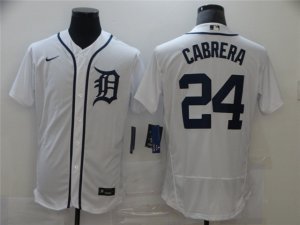 Detroit Tigers #24 Miguel Cabrera White Flex Base Jersey
