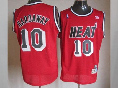 Miami Heat #10 Tim Hardaway Red Hardwood Classic Jersey
