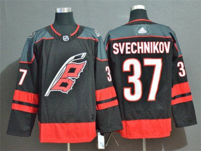 Carolina Hurricanes #37 Andrei Svechnikov Black Jersey