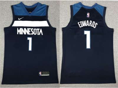 Minnesota Timberwolves #1 Anthony Edwards Navy Swingman Jersey