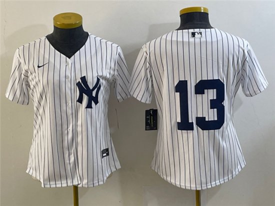 Womens New York Yankees #13 Joey Gallo White without Name Cool Base Jersey